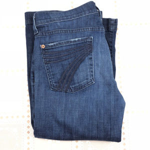 7 for All Mankind Womens Jeans 29 Dojo Crop Blue denim